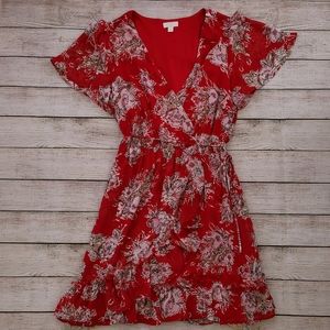 Small red floral dress